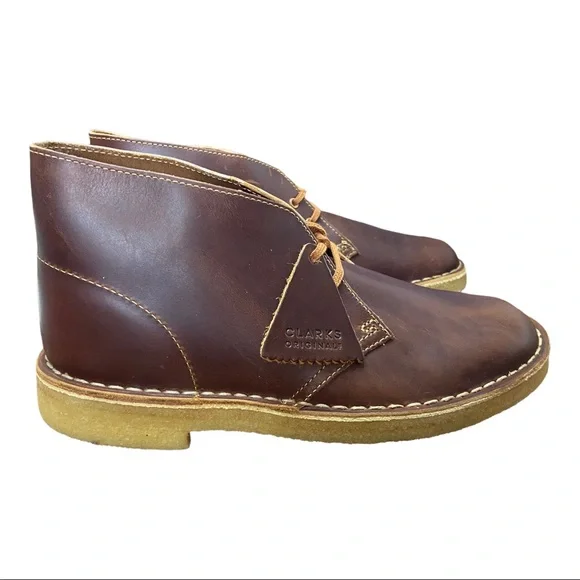 Clarks Desert Boots Brown Leather Size 7M - Picture 4 of 11